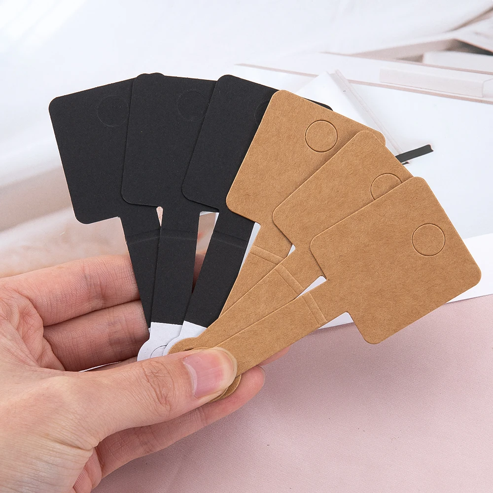 50pcs Adhesive Flodable Display Card Necklace Bracelet Jewelry Hanging Price Tag for Small Business Jewelry Display&Packaging
