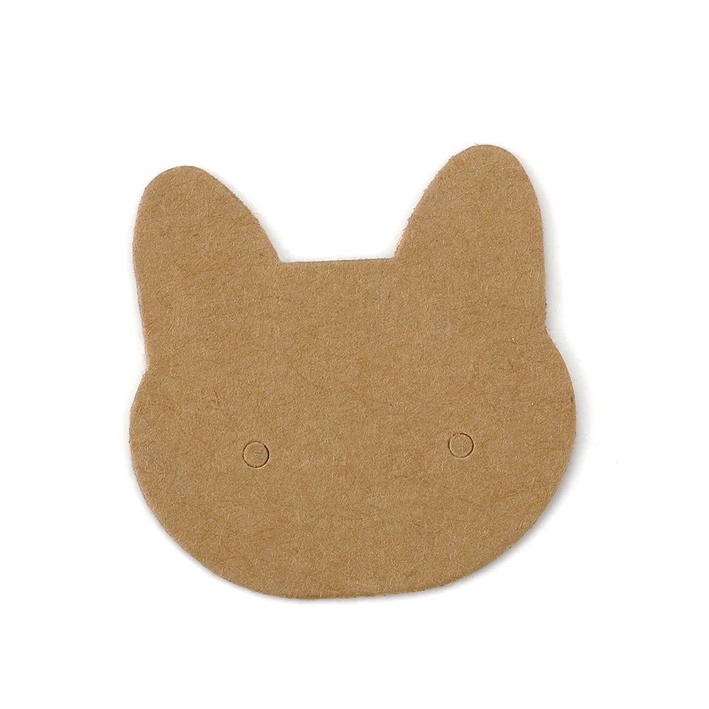 50-100pcs Cat Card Jewelry Display Cardboards Earrings Ear Studs Cards Necklace Flower Price Tags Cards DIY Storage Accessories