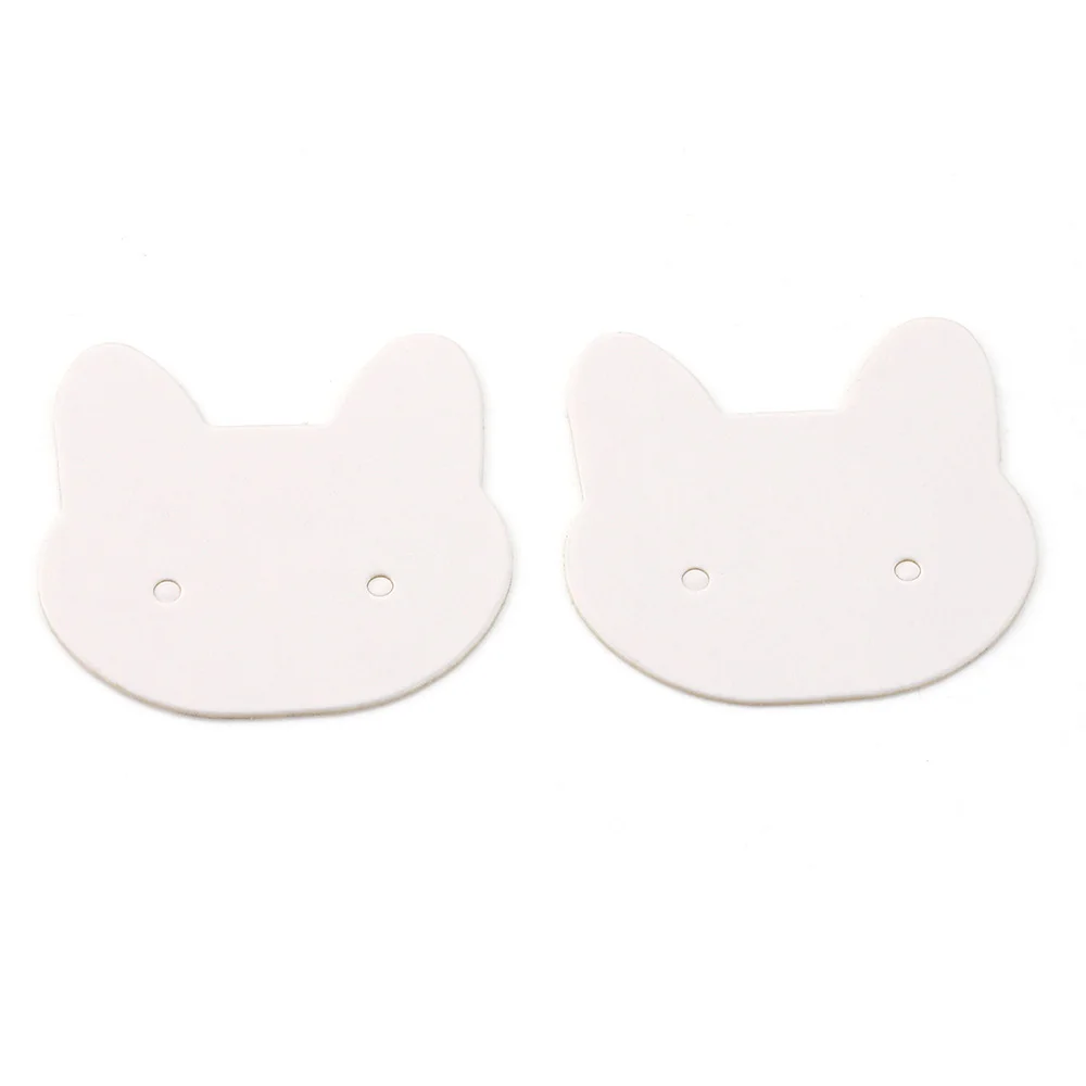50-100pcs Cat Card Jewelry Display Cardboards Earrings Ear Studs Cards Necklace Flower Price Tags Cards DIY Storage Accessories