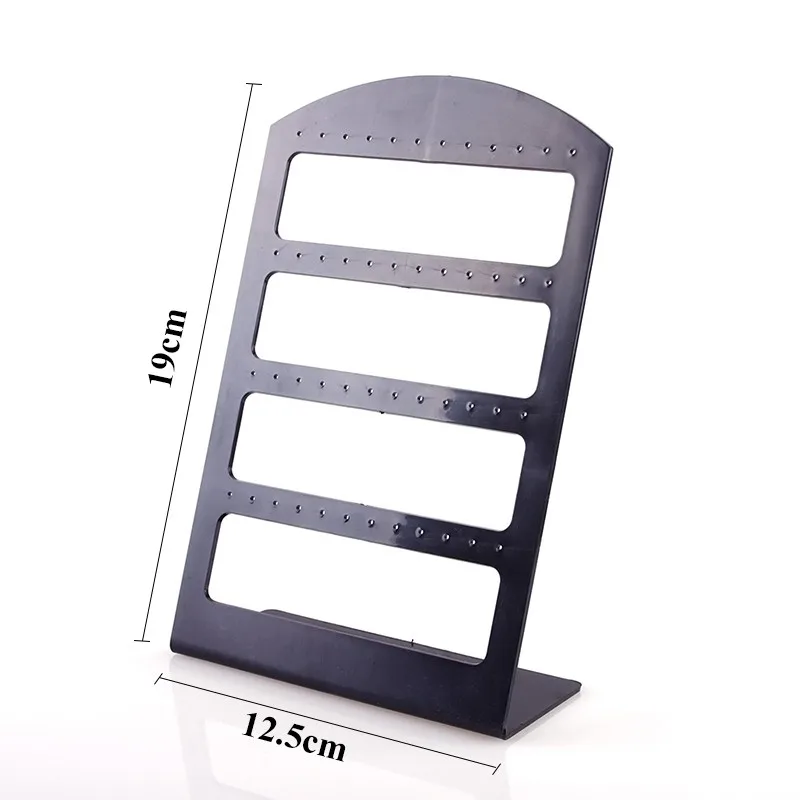 48 Holes Jewelry Organizer Stand Black Plastic Earring Holder Pesentoir Fashion Dangle Earrings Display For Women Rack Etagere