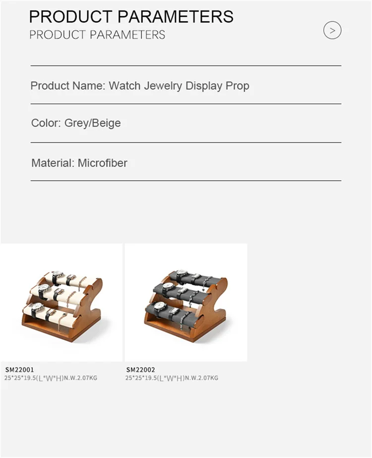 Oirlv 3 Layer Wooden Watch Stand Jewelry Organizer Jewelry Display Rack Large Capacity Watch Display Props Bracelet Jewelry Rack
