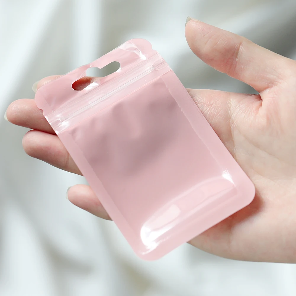 20/50pcs Iridescent Self Sealing Bags Macaron Color Plastic Packaging Pouch Jewelry Retail Storage Pouch Gift Bag