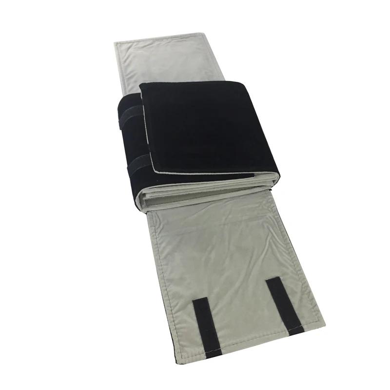Exhibitor Set Jewelry Storage Bag Pearl Necklace Holder Black Velvet Pouch Square 5 Layers Fine Jewelry Travel Roll Bag for Ring