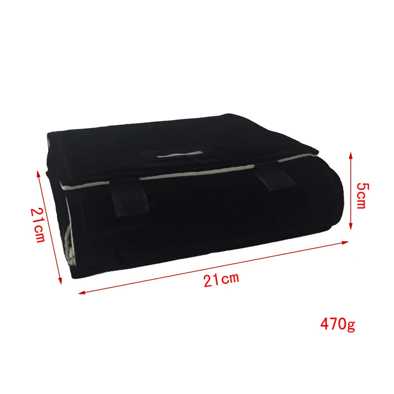 Exhibitor Set Jewelry Storage Bag Pearl Necklace Holder Black Velvet Pouch Square 5 Layers Fine Jewelry Travel Roll Bag for Ring