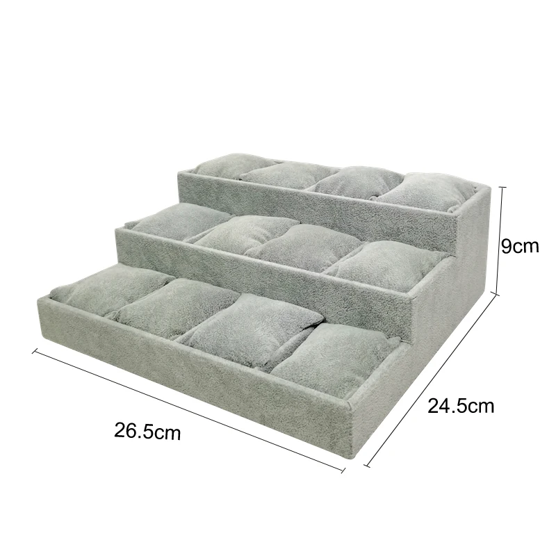 Velvet 3 Tier Bracelet Jewelry Display Tray 9 Grid With Pillow Bangle Necklace Storage Tray Watch Jewelry Organizer Stand Holder