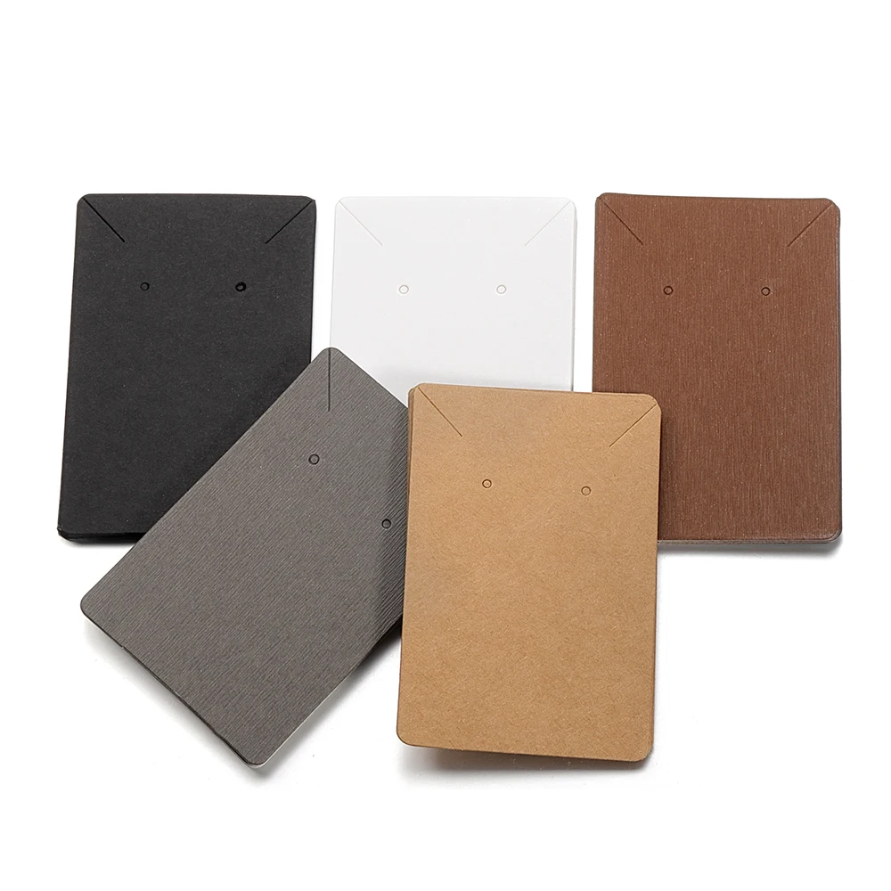 50pcs/lot Paper Display Cards Earrings Necklaces Storage Accessories Plastic jewelry bags Packaging for jewelry DIY Cardboard