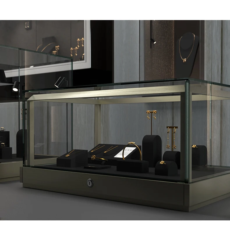 Oirlv Black Jewelry Display Set Shop Cabinet Display Props for Necklace Bust Watch Holder Ring Earrings Bangle Decoration Rack