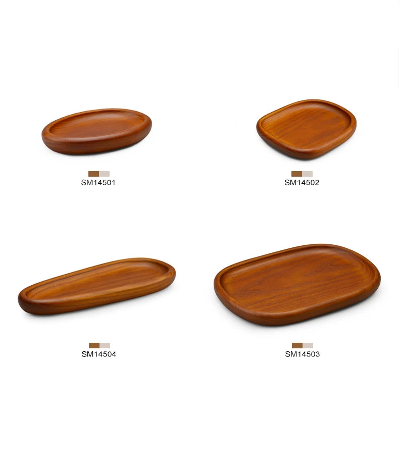 Oirlv Wooden Jewelry Tray SolidWood Ring Earring Necklace Bracelet Watch Jewelry Tray Organizer Stackable Jewelry Plate For Home