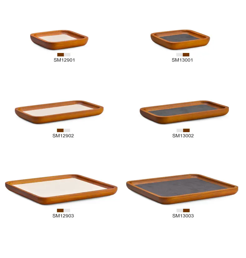 Oirlv Wooden Jewelry Tray SolidWood Ring Earring Necklace Bracelet Watch Jewelry Tray Organizer Stackable Jewelry Plate For Home