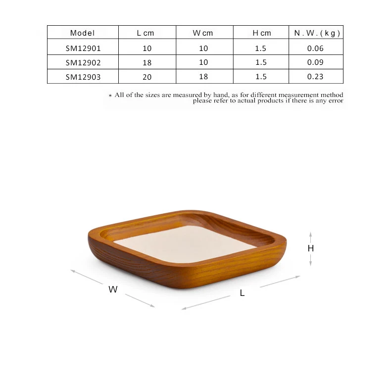 Oirlv Wooden Jewelry Tray SolidWood Ring Earring Necklace Bracelet Watch Jewelry Tray Organizer Stackable Jewelry Plate For Home