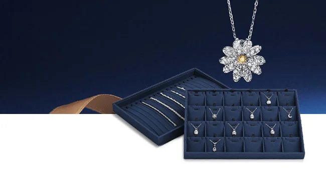 Oirlv Blue Velvet Jewelry Storage Display Set - Organize Necklaces, Earrings, Rings & Bracelets, Elegant & Practical for Jeweler