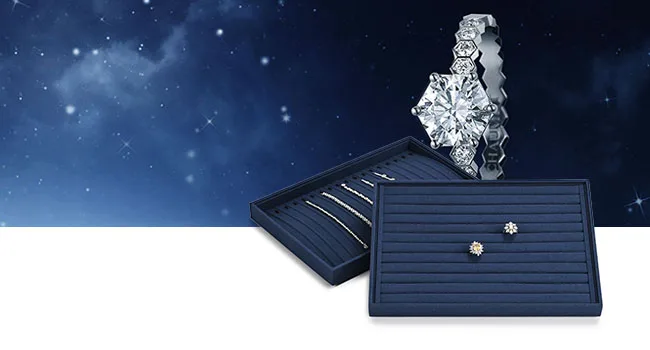 Oirlv Blue Velvet Jewelry Storage Display Set - Organize Necklaces, Earrings, Rings & Bracelets, Elegant & Practical for Jeweler