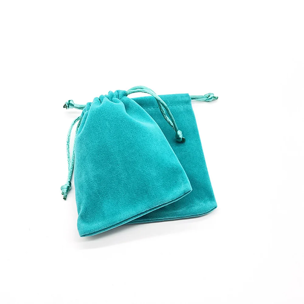10pcs Fashion Storage Packaging Grey Blue Gift Jewelry Pouches Velvet Bag Pulling Drawstring Jewelry Packing Display