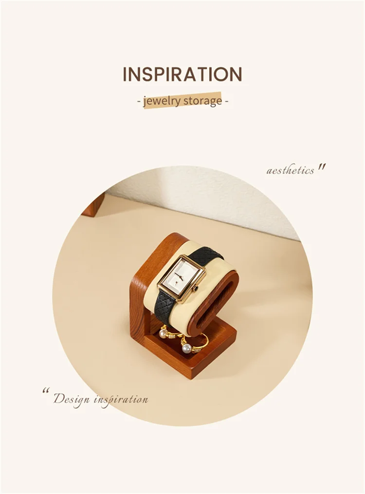 WoodTen Watch Holder Wooden Jewelry Organizer Display Stand For Bracelet Ring Earring Watch Display Solidwood Watch Storage Rack
