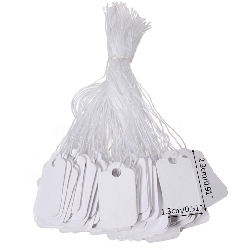 500 Pcs Price Label Tags String Jewelry Clothing Display Merchandise Price Tags
