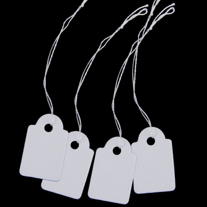 500 Pcs Price Label Tags String Jewelry Clothing Display Merchandise Price Tags