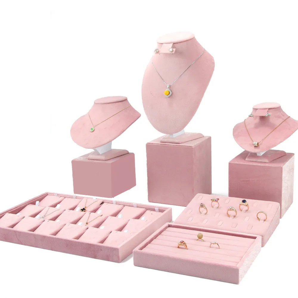 Metal Jewelry Exhibitor Tray Green Velvet Jewelry Display Rack Counter Display Library Jewelry Exhibitors Storage Of Jewelry