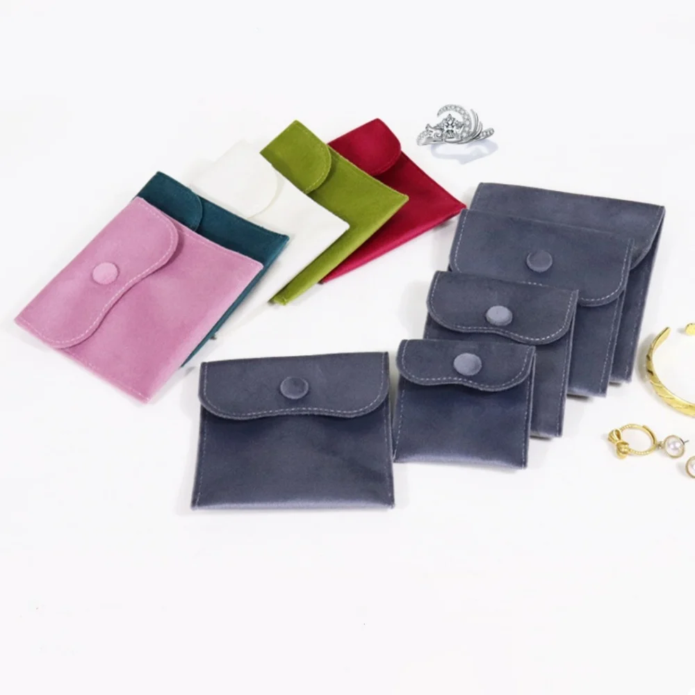 Microfiber Velvet Jewelry Bag  Pouch Earrings Necklace Bracelet Storage Bag Christmas Wedding Gift Packaging Bags for Women
