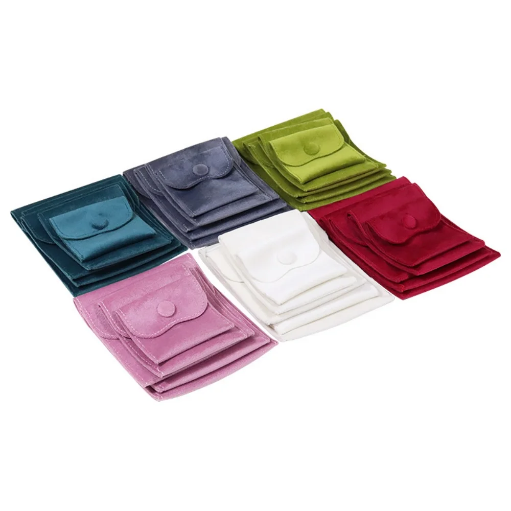 Microfiber Velvet Jewelry Bag  Pouch Earrings Necklace Bracelet Storage Bag Christmas Wedding Gift Packaging Bags for Women