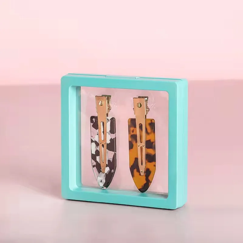 Colorful Travel PE Film Jewelry Storage Box Set Rings Bracelet Coin Gems Organizer 3D Floating Frame Dustproof Exhibition Decor