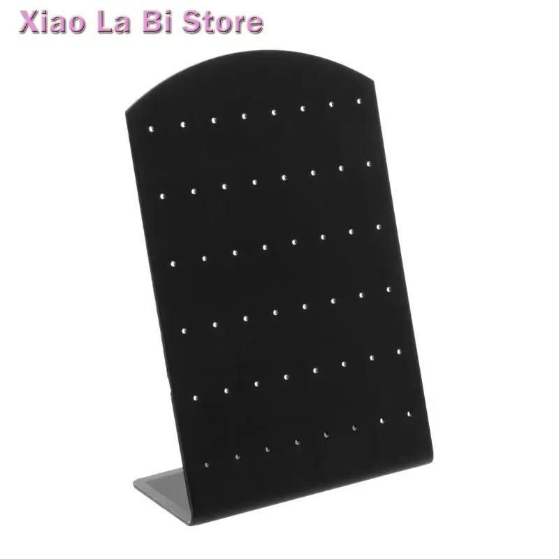 XXFD Plastic Earring Display Stand Earring Shelf Jewelry Hanging Storage Rectangle Jewelry Display Holder with 48 Holes