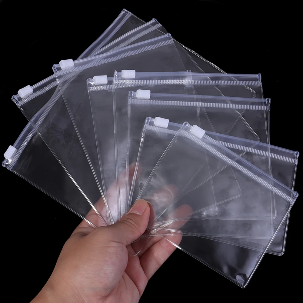 10pcs PVC Transparent Zipper Bag Plastic Jewelry Storage Pouches For Home Jewelry Earrings Bracelet Necklace Gifts Packaging Bag