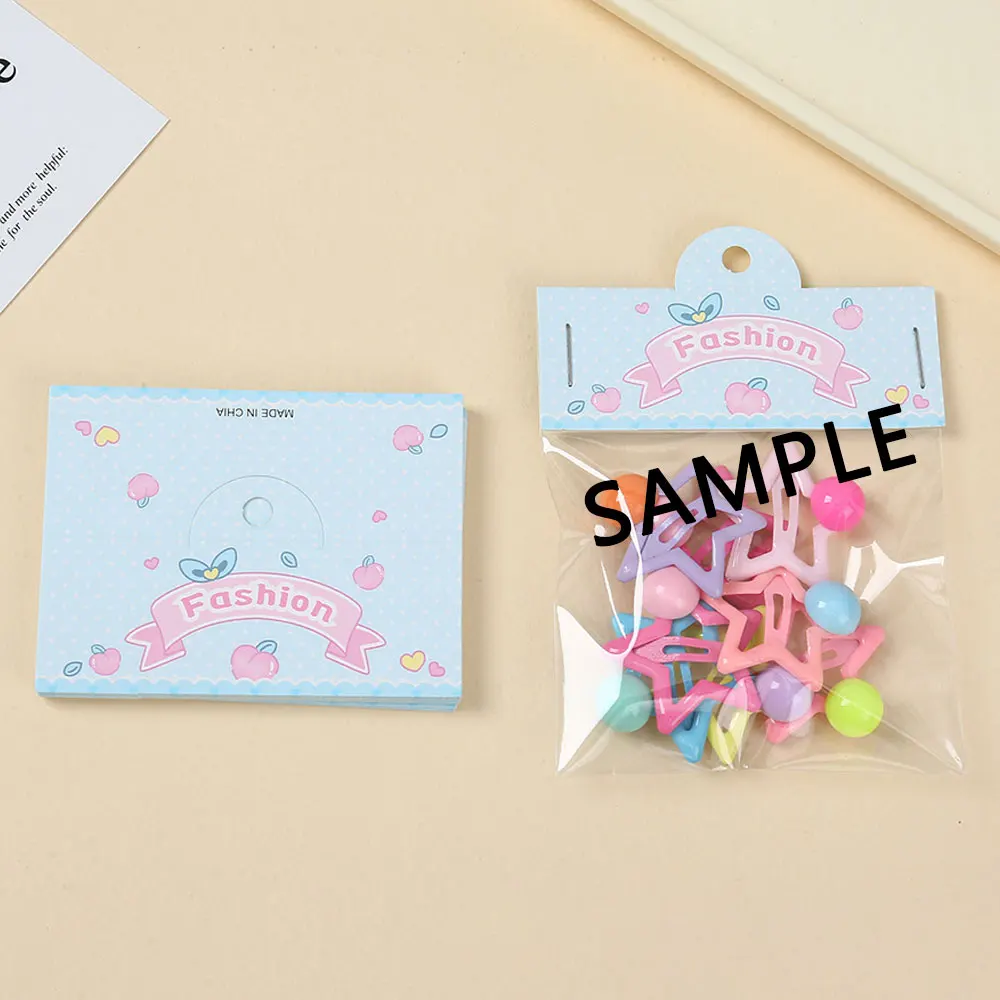 50pcs 6x8cm Korea Pink Plaid Kraft Paper Tag Packaging Cards for DIY Jewelry Bracelet Retail Tag Hair Accessories Display Labels