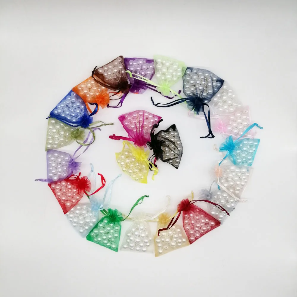 1000pcs 5x7 7x9 9x12 10x15 Small Organza Gift Bag For Jewelry Packaging Display Christmas Wedding Jewelry Storage Drawstring Bag