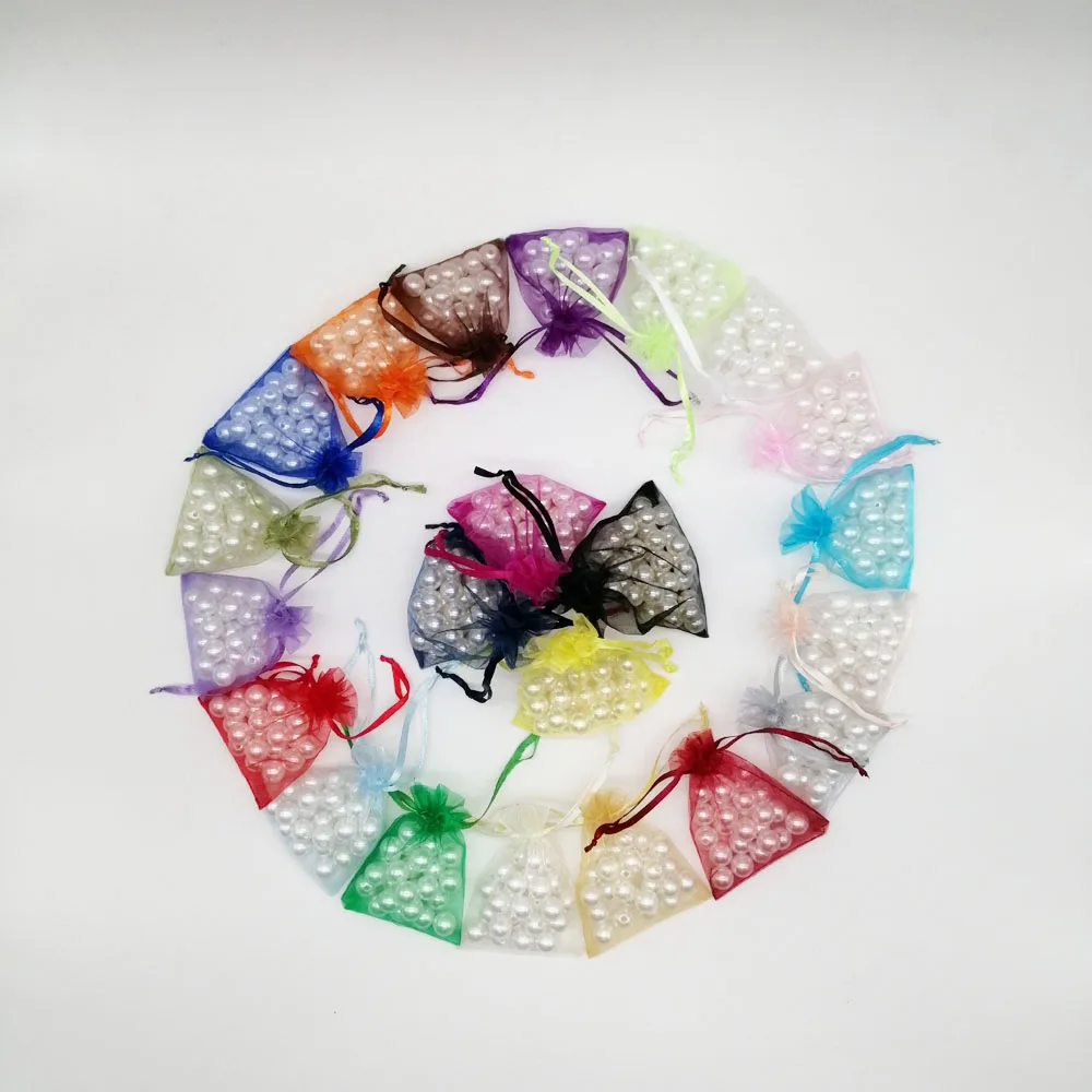 1000pcs 5x7 7x9 9x12 10x15 Small Organza Gift Bag For Jewelry Packaging Display Christmas Wedding Jewelry Storage Drawstring Bag