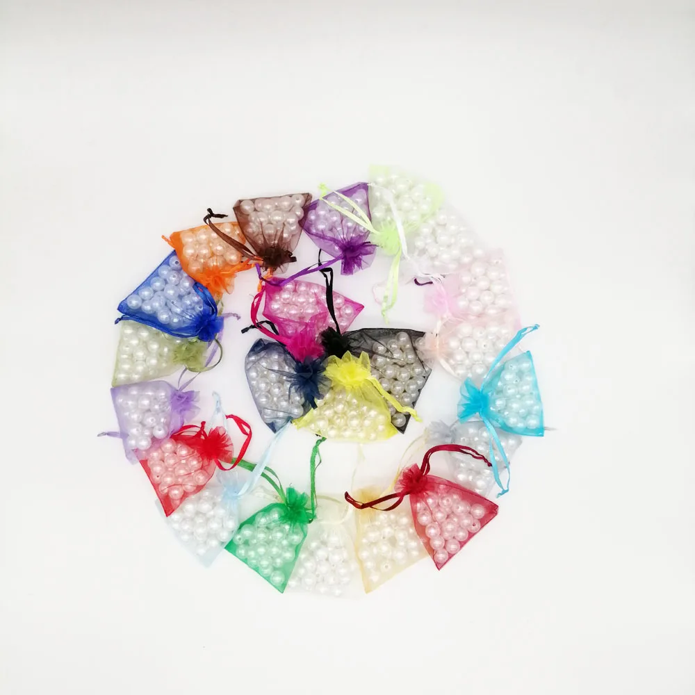 1000pcs 5x7 7x9 9x12 10x15 Small Organza Gift Bag For Jewelry Packaging Display Christmas Wedding Jewelry Storage Drawstring Bag
