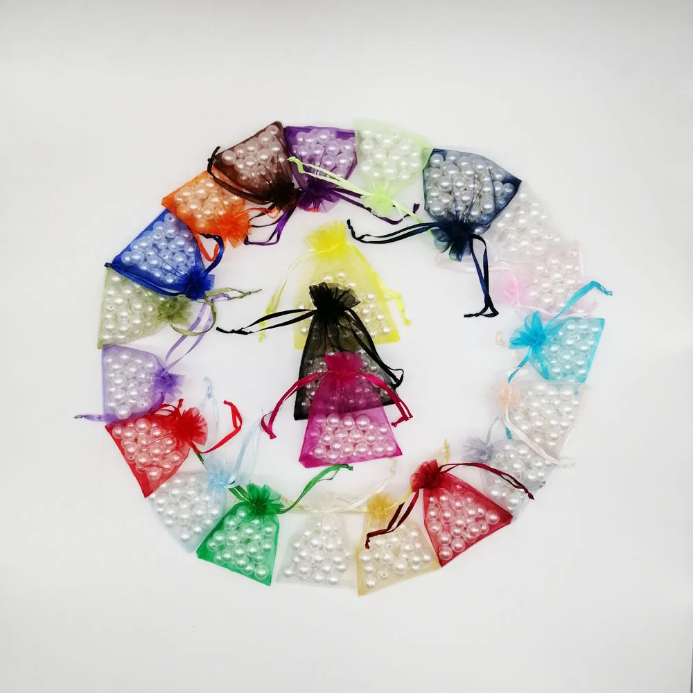 1000pcs 5x7 7x9 9x12 10x15 Small Organza Gift Bag For Jewelry Packaging Display Christmas Wedding Jewelry Storage Drawstring Bag