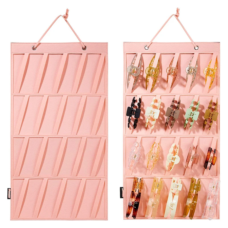 Hair Claw Clips Organizer Hanging Wall Hair Claws Holder Organizers For Women Girls Hairpins Display Accessories Storage Bag