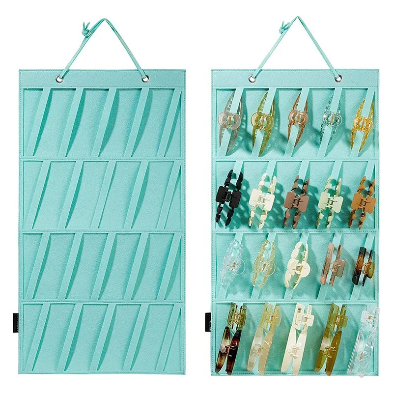 Hair Claw Clips Organizer Hanging Wall Hair Claws Holder Organizers For Women Girls Hairpins Display Accessories Storage Bag