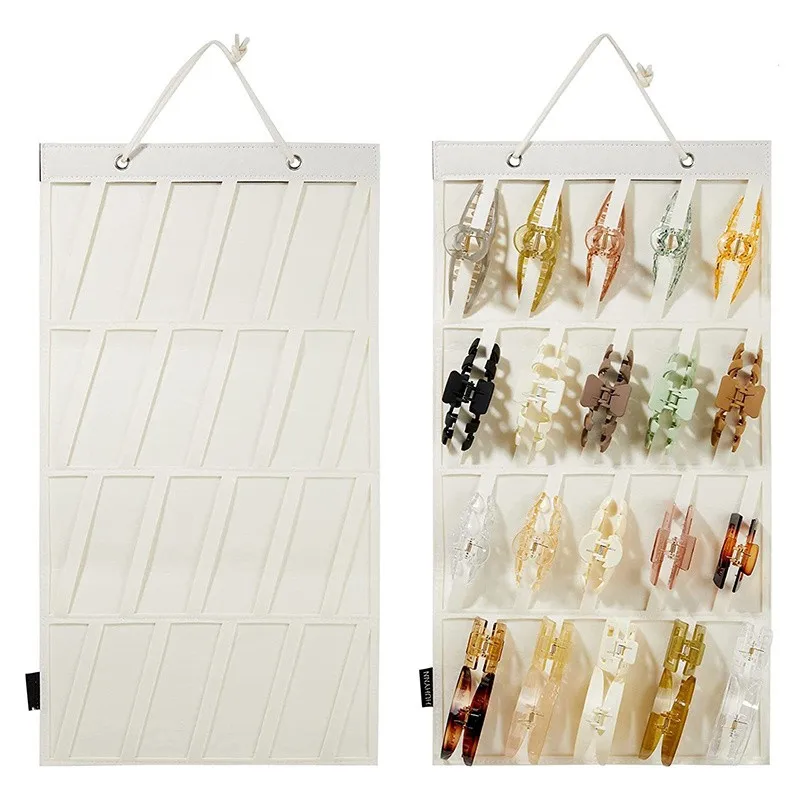 Hair Claw Clips Organizer Hanging Wall Hair Claws Holder Organizers For Women Girls Hairpins Display Accessories Storage Bag