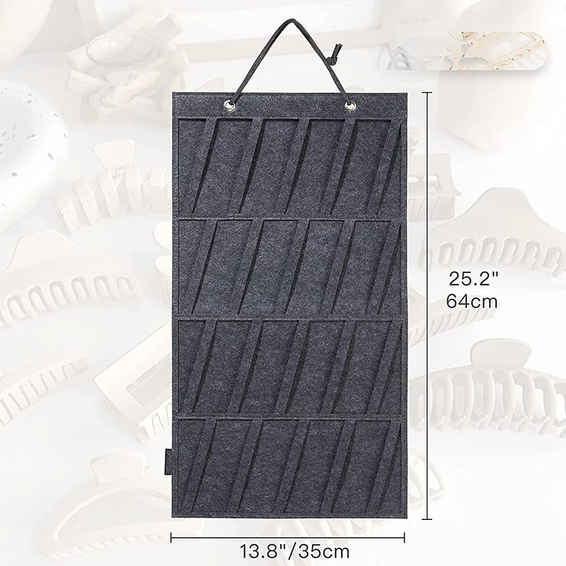 Hair Claw Clips Organizer Hanging Wall Hair Claws Holder Organizers For Women Girls Hairpins Display Accessories Storage Bag