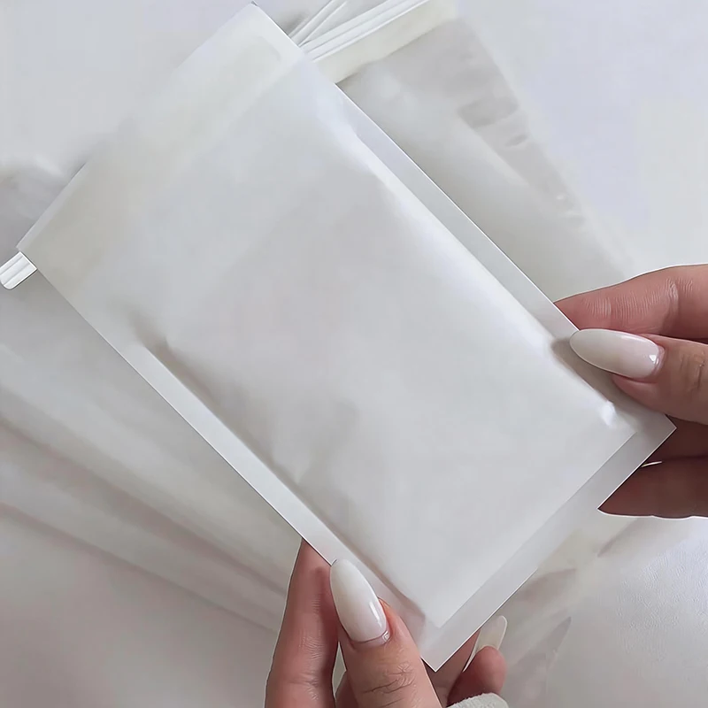 50pcs Self Adhesive Paper Bags Photocard Packaging Sleeves Semi-transparent Jewelry Storage Pouches for Rings Earrings Bracelets