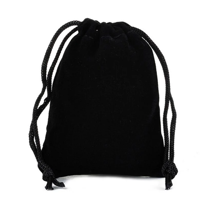 100pcs/Lot Drawstring Velvet Bags Jewellery Pouches 5x7 7x9 8x10 10x12cm Wedding Party Gift Packaging Bag Custom Logo Print