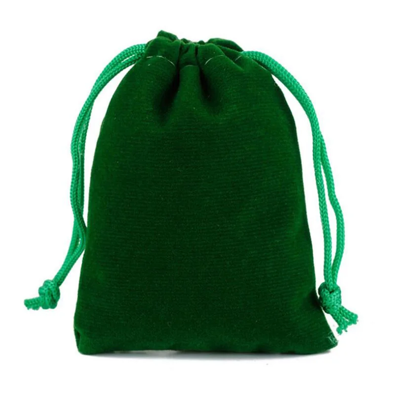 100pcs/Lot Drawstring Velvet Bags Jewellery Pouches 5x7 7x9 8x10 10x12cm Wedding Party Gift Packaging Bag Custom Logo Print