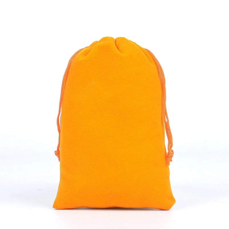 100pcs/Lot Drawstring Velvet Bags Jewellery Pouches 5x7 7x9 8x10 10x12cm Wedding Party Gift Packaging Bag Custom Logo Print