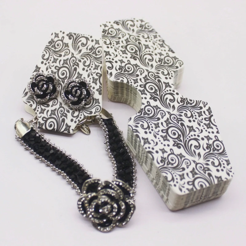 4.5x12cm 50 Piece Jewelry Set Card Paper Necklace/Bracelet/Hair Accessory Display Label Card
