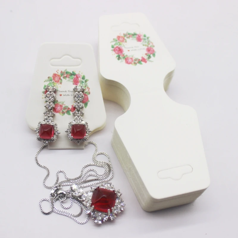 4.5x12cm 50 Piece Jewelry Set Card Paper Necklace/Bracelet/Hair Accessory Display Label Card