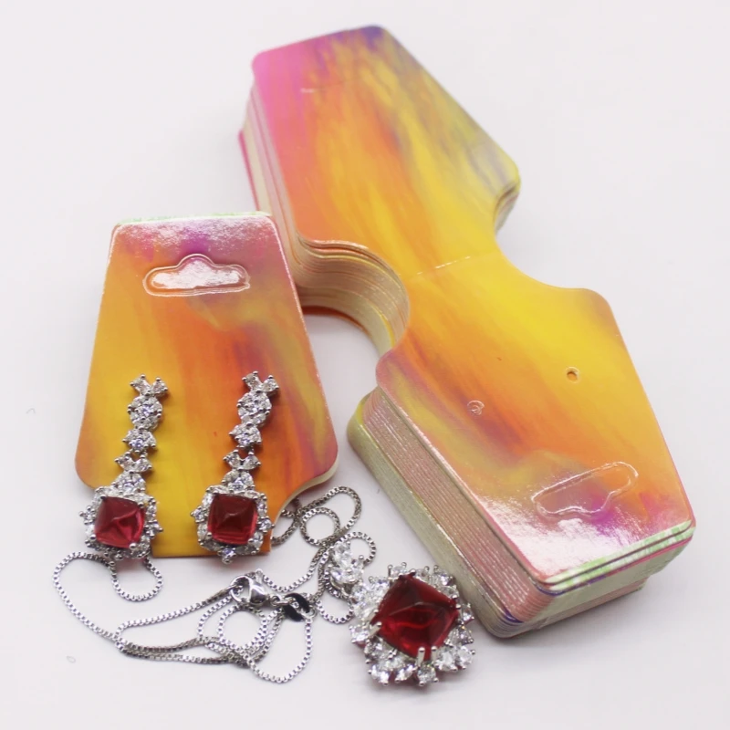 4.5x12cm 50 Piece Jewelry Set Card Paper Necklace/Bracelet/Hair Accessory Display Label Card