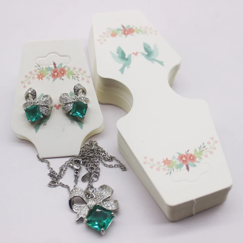 4.5x12cm 50 Piece Jewelry Set Card Paper Necklace/Bracelet/Hair Accessory Display Label Card