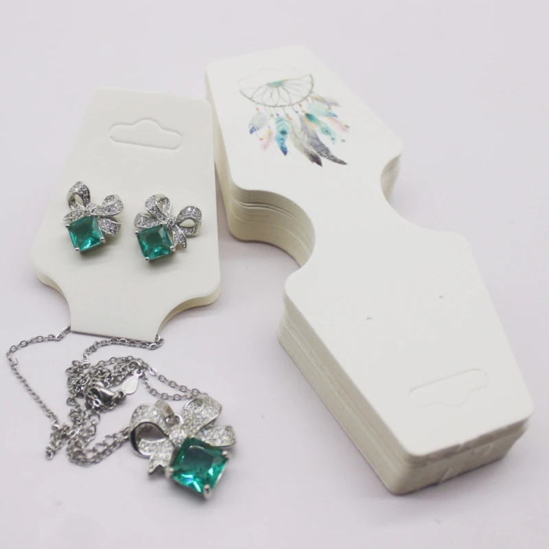 4.5x12cm 50 Piece Jewelry Set Card Paper Necklace/Bracelet/Hair Accessory Display Label Card
