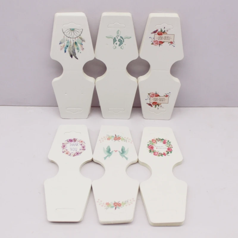 4.5x12cm 50 Piece Jewelry Set Card Paper Necklace/Bracelet/Hair Accessory Display Label Card