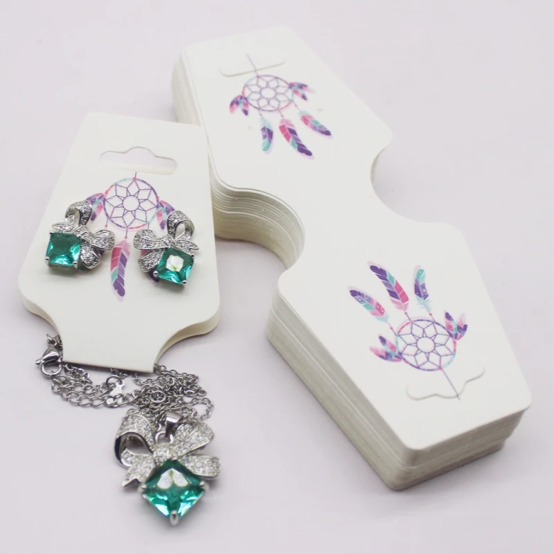 4.5x12cm 50 Piece Jewelry Set Card Paper Necklace/Bracelet/Hair Accessory Display Label Card