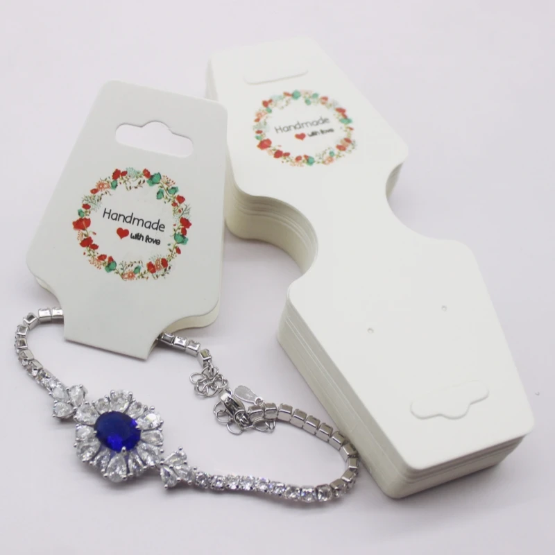 4.5x12cm 50 Piece Jewelry Set Card Paper Necklace/Bracelet/Hair Accessory Display Label Card