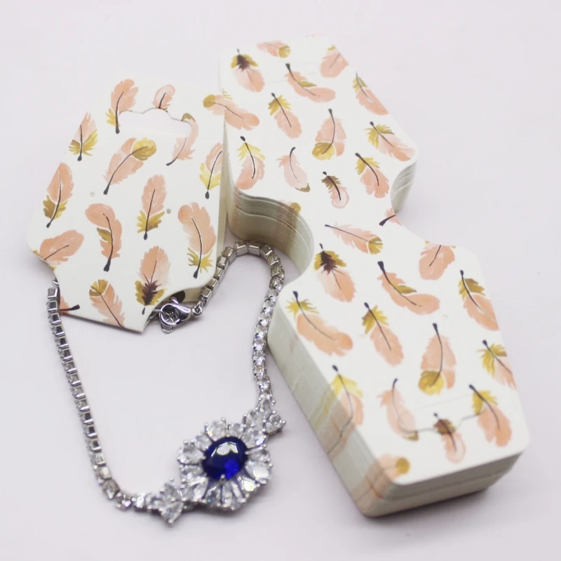 4.5x12cm 50 Piece Jewelry Set Card Paper Necklace/Bracelet/Hair Accessory Display Label Card