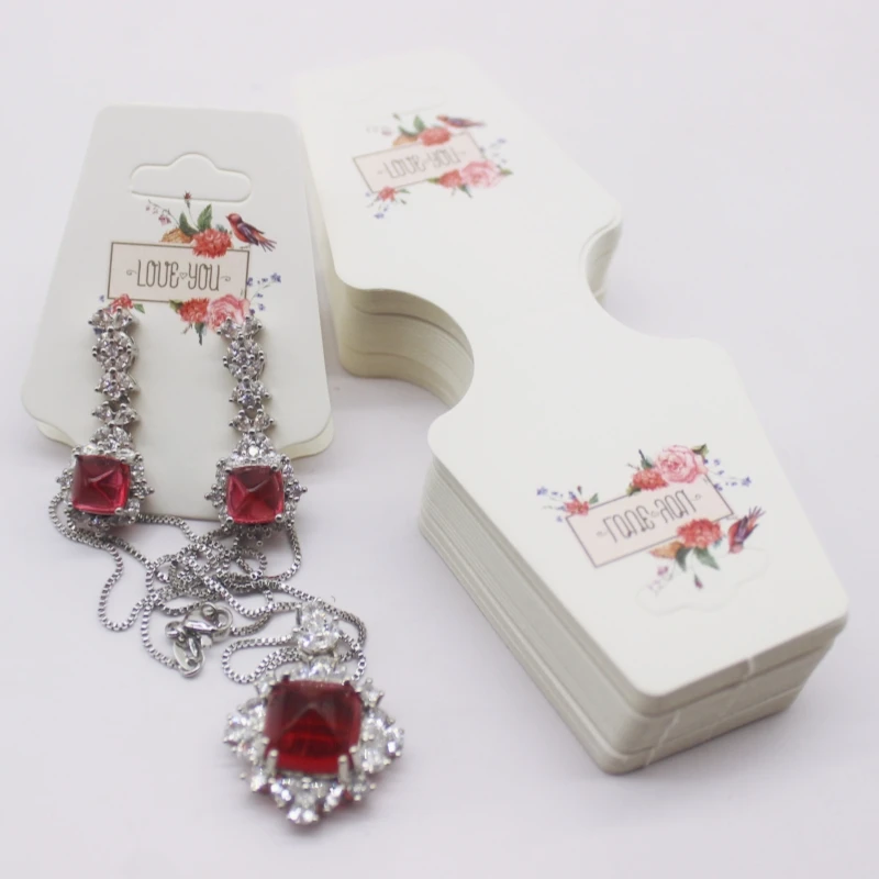 4.5x12cm 50 Piece Jewelry Set Card Paper Necklace/Bracelet/Hair Accessory Display Label Card