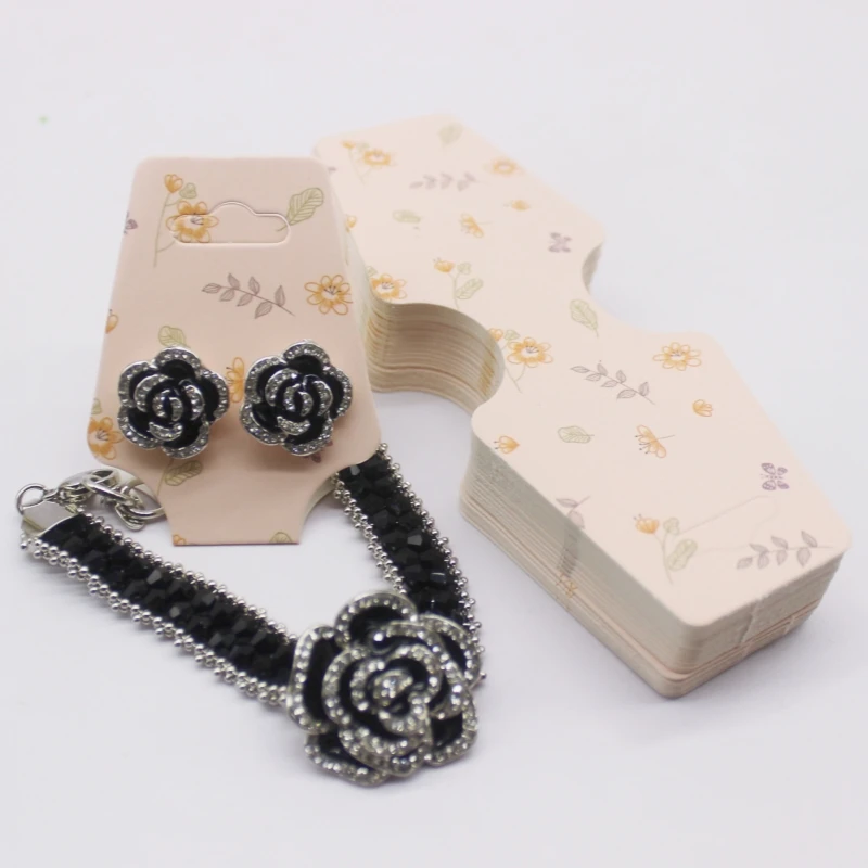 4.5x12cm 50 Piece Jewelry Set Card Paper Necklace/Bracelet/Hair Accessory Display Label Card